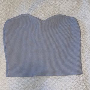 Blue Tube Top Crop